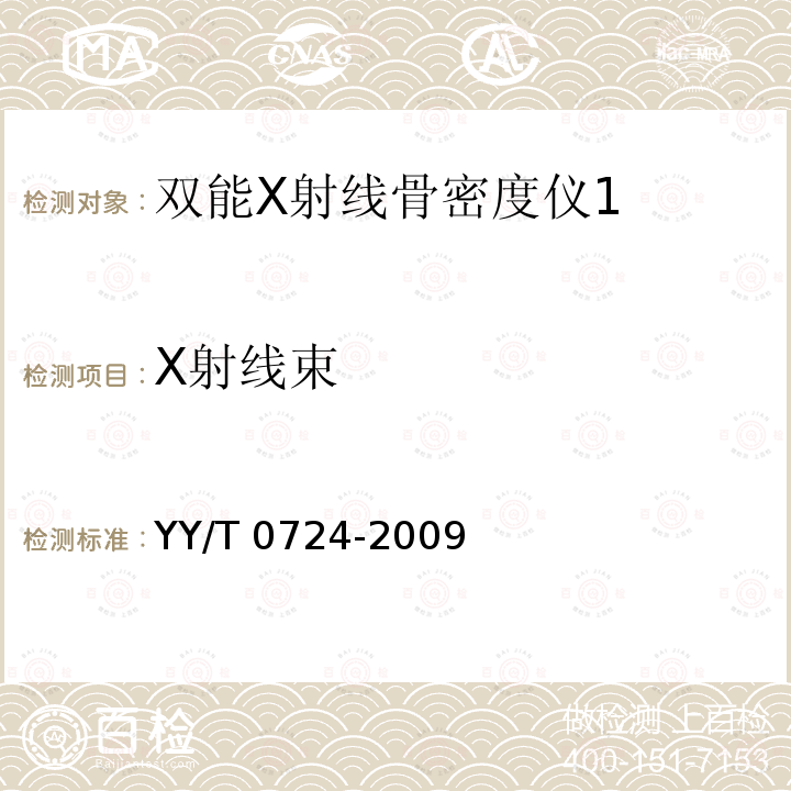 X射线束 X射线束 YY/T 0724-2009