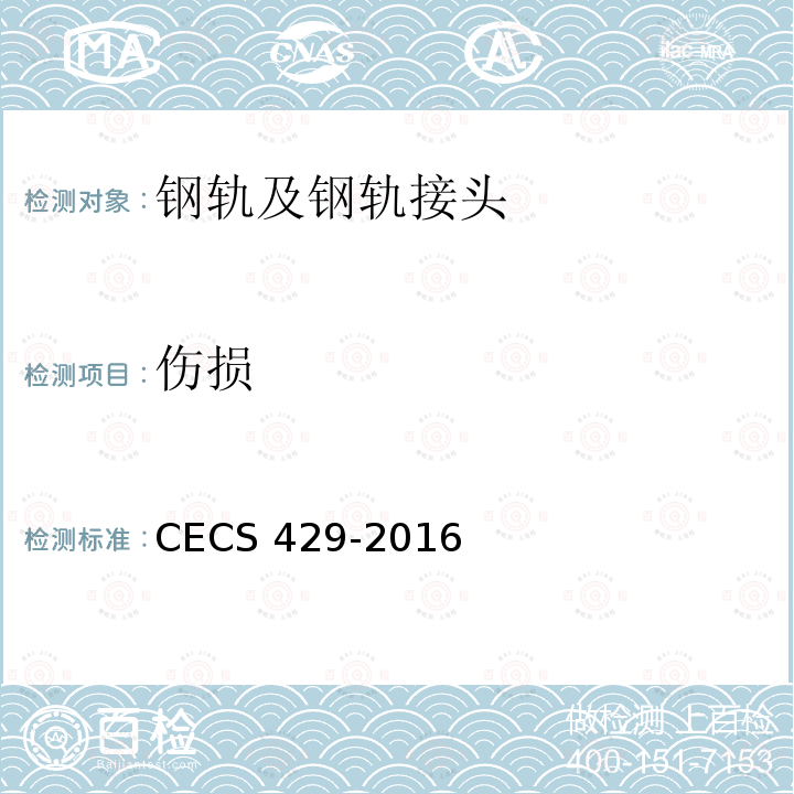 伤损 伤损 CECS 429-2016