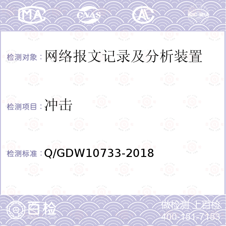 冲击 冲击 Q/GDW10733-2018