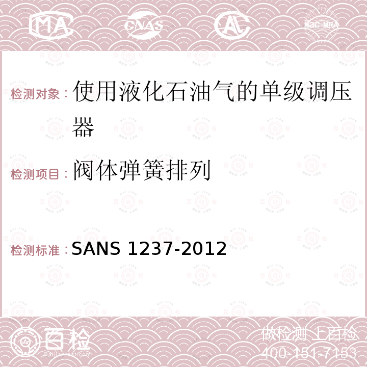 阀体弹簧排列 S 1237-2012  SAN