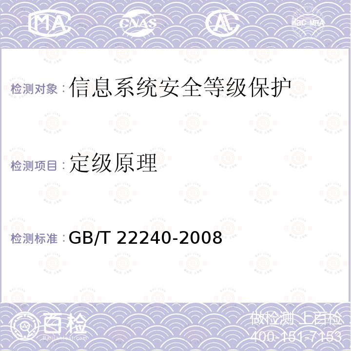 定级原理 GB/T 22240-2008 信息安全技术 信息系统安全等级保护定级指南