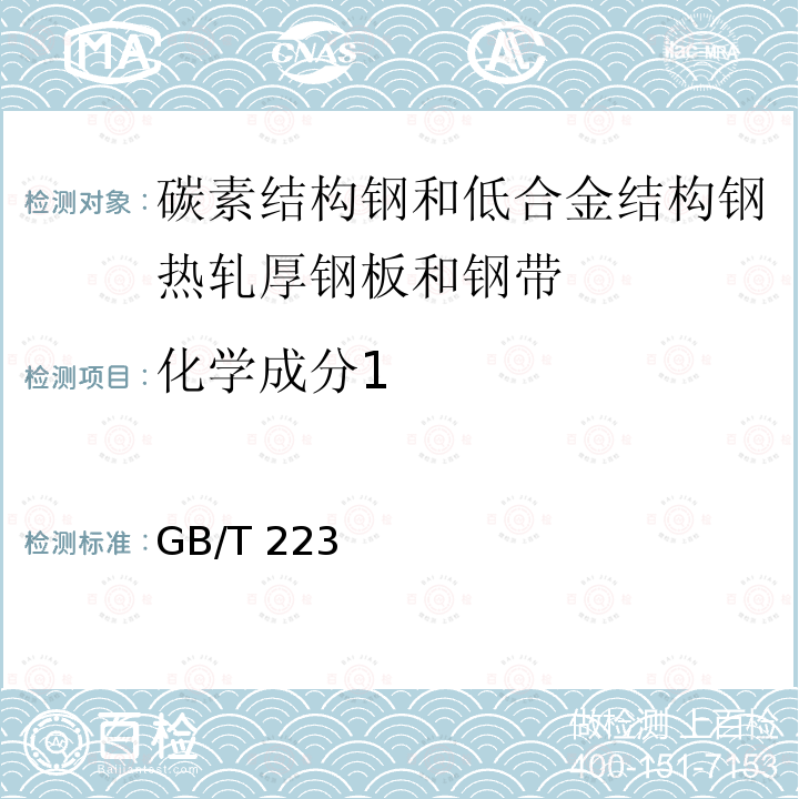 化学成分1 GB/T 223  