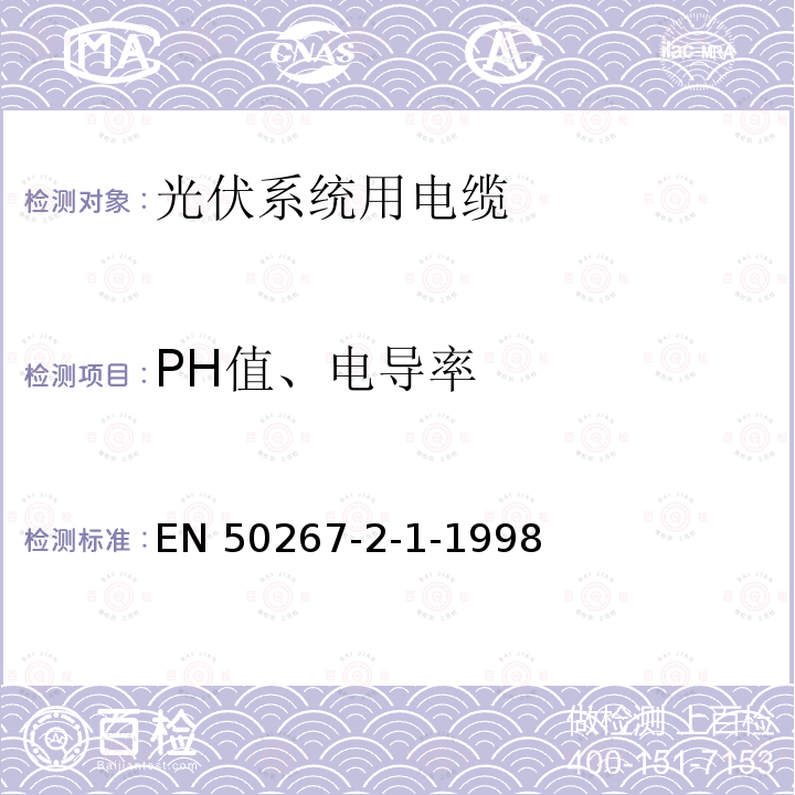 PH值、电导率 EN 50267  -2-1-1998