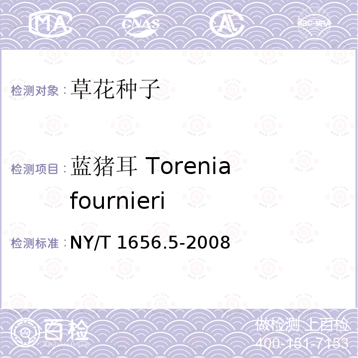 蓝猪耳 Torenia fournieri NY/T 1656.5-2008 花卉检验技术规范 第5部分:花卉种子检验