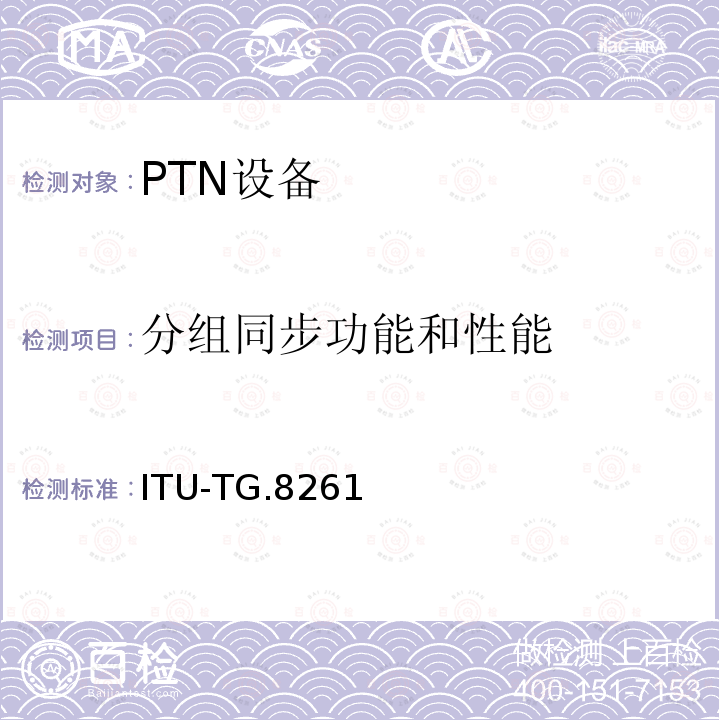 分组同步功能和性能 ITU-TG.8261  