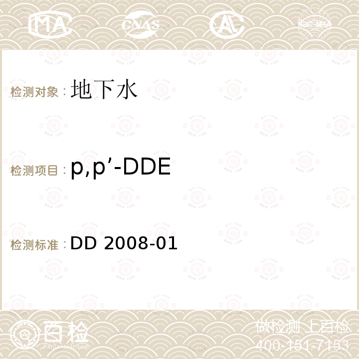 p,p’-DDE DD 2008-01  