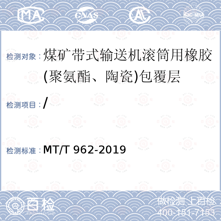 / MT/T 962-2019 煤矿带式输送机滚筒用包覆层