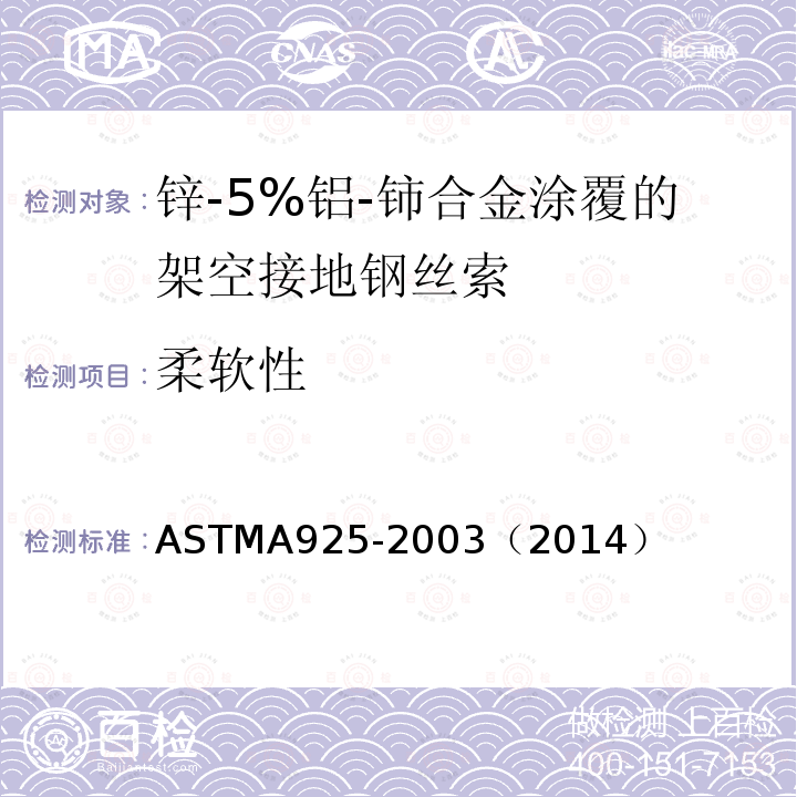 柔软性 ASTM A925-2003 锌-5%铝-铈合金涂覆钢架空金属绞线规格