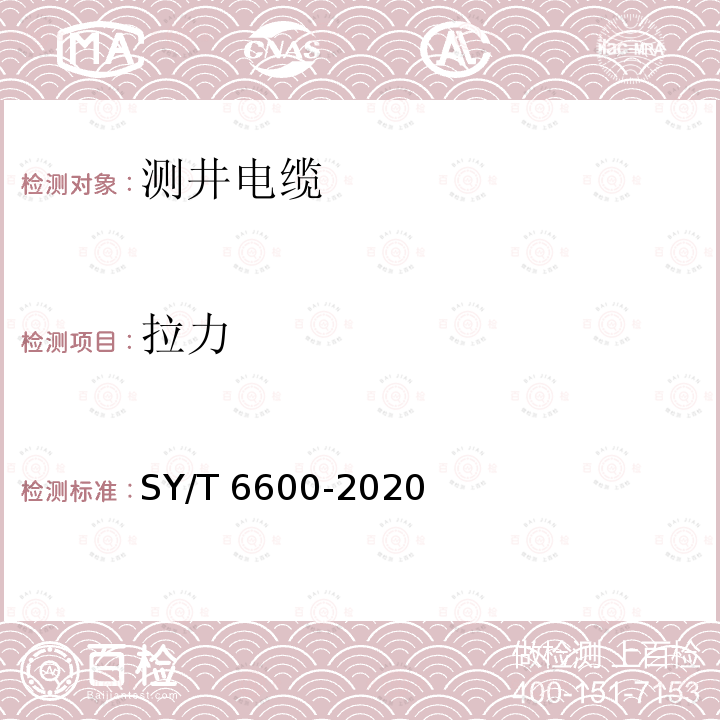 拉力 拉力 SY/T 6600-2020