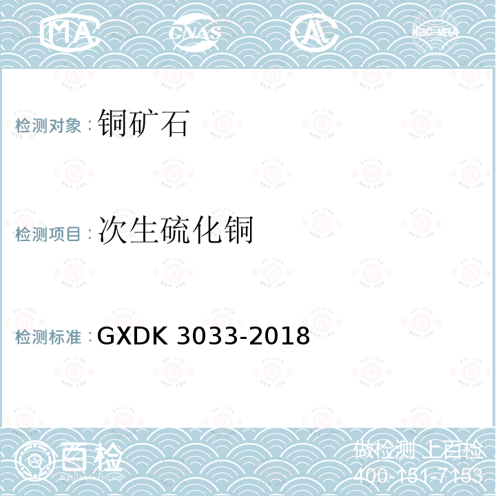 次生硫化铜 K 3033-2018  GXD