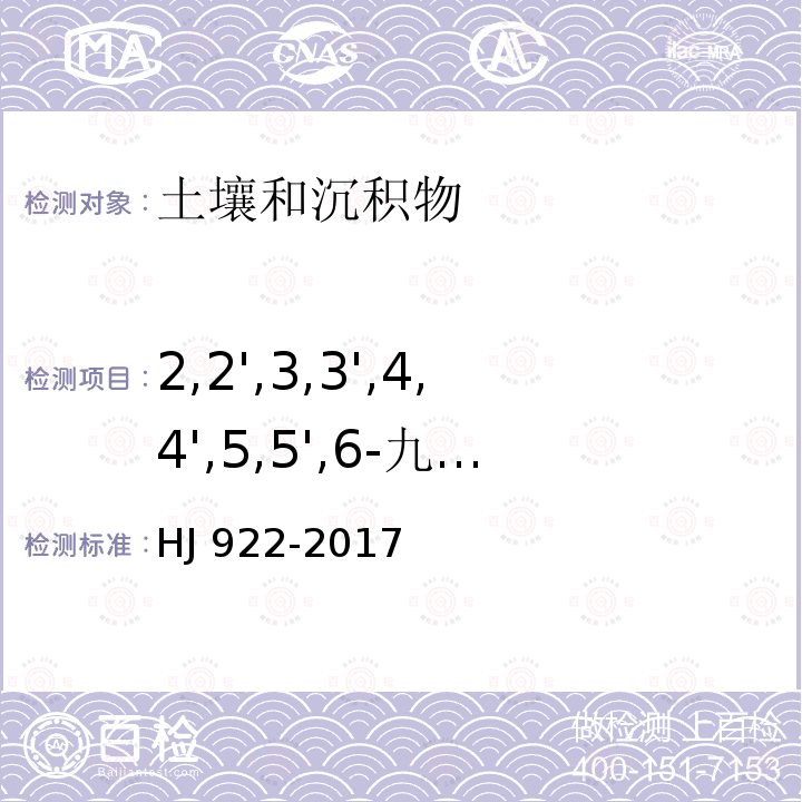 2,2',3,3',4,4',5,5',6-九氯联苯/PCB206 CB206 HJ 922-20  HJ 922-2017