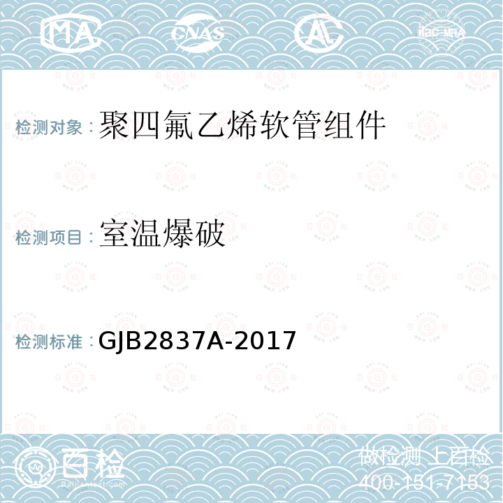 室温爆破 GJB 2837A-2017  GJB2837A-2017