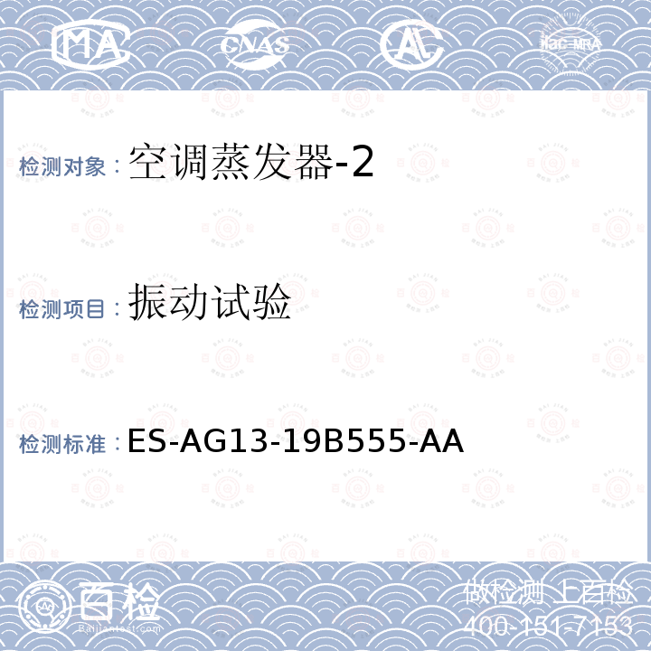 振动试验 ES-AG13-19B555-AA  