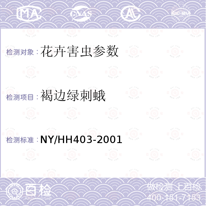 褐边绿刺蛾 HH 403-2001  NY/HH403-2001