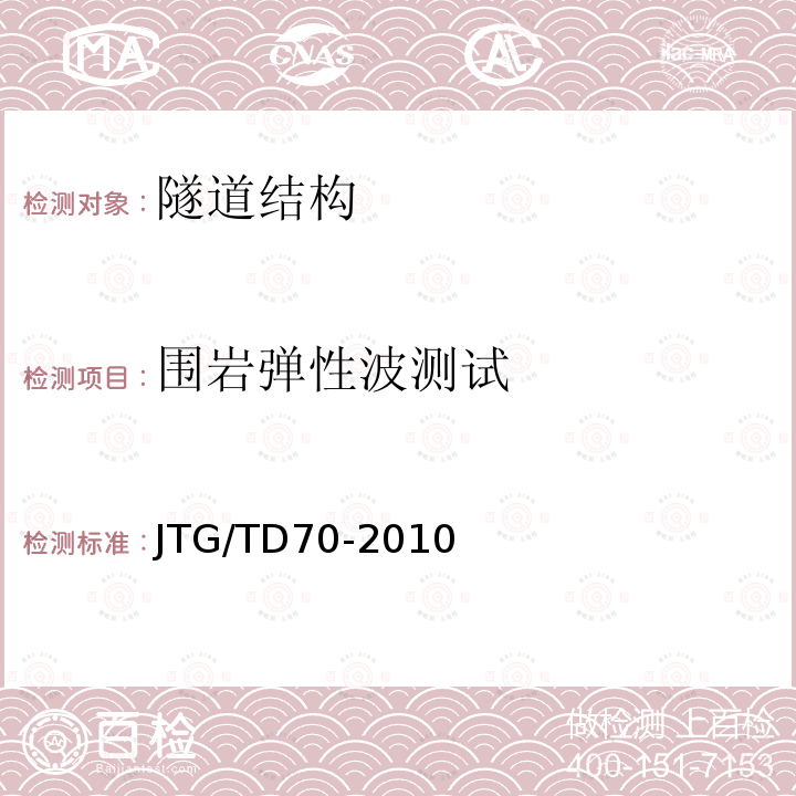 围岩弹性波测试 JTG/T D70-2010 公路隧道设计细则(附勘误单)