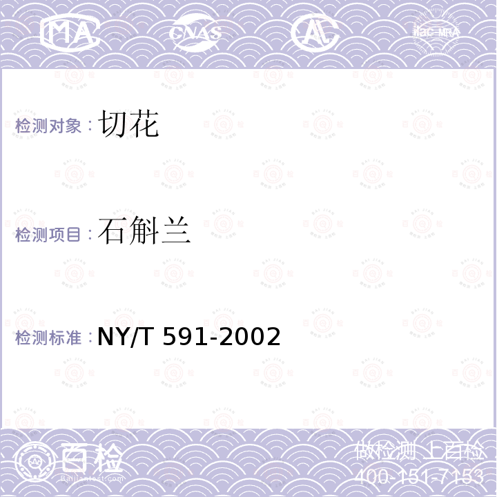 石斛兰 NY/T 591-2002 切花 石斛兰