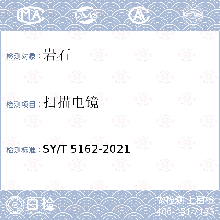 扫描电镜 SY/T 5162-202  1