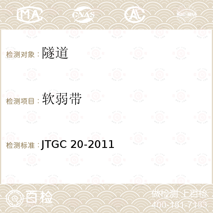 软弱带 JTG C20-2011 公路工程地质勘察规范(附条文说明)(附英文版)