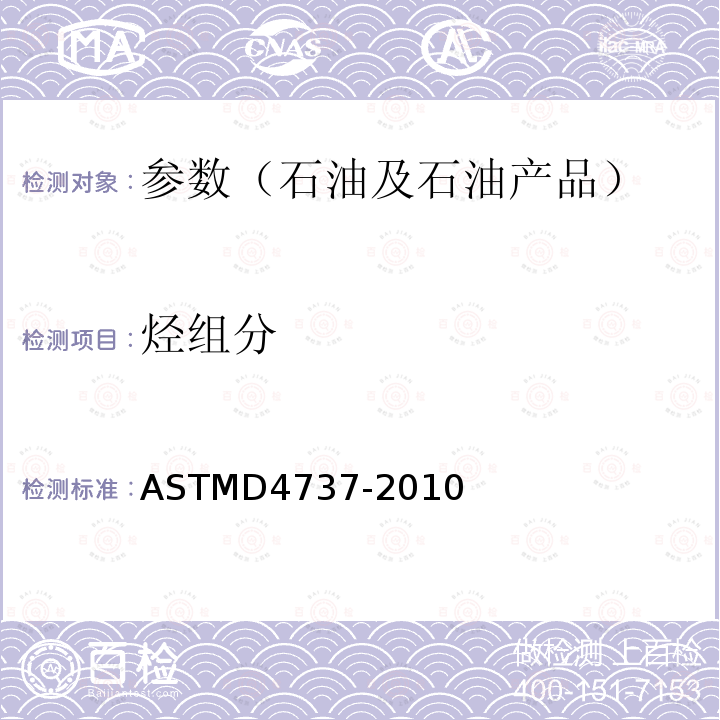 烃组分 ASTMD 4737-20  ASTMD4737-2010