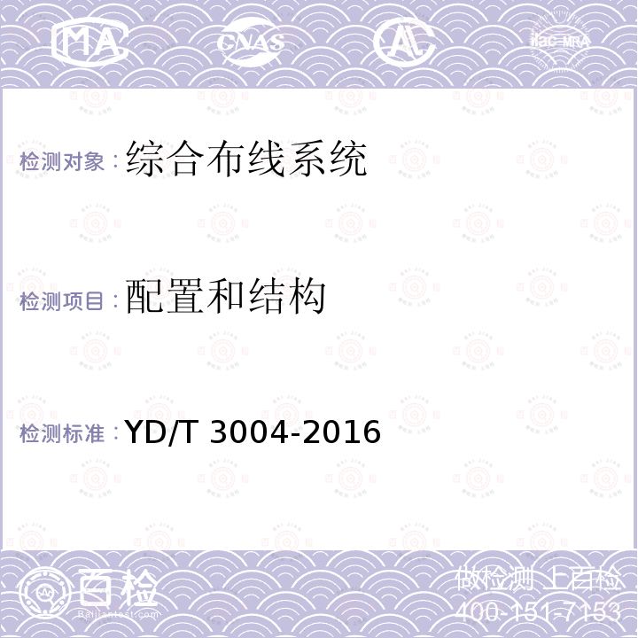 配置和结构 YD/T 3004-2016 模块化通信机房技术要求