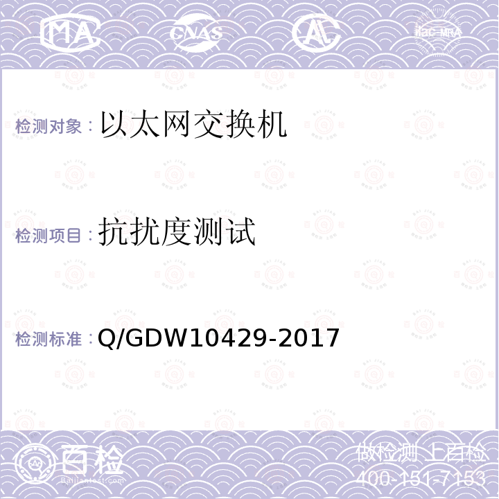 抗扰度测试 抗扰度测试 Q/GDW10429-2017