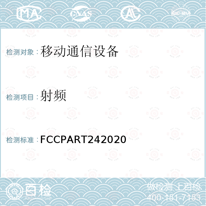 射频 射频 FCCPART242020
