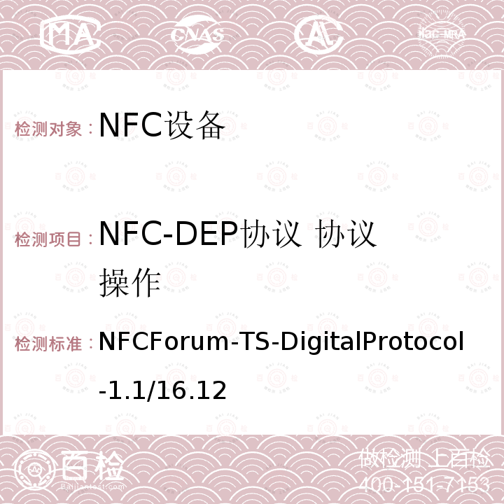 NFC-DEP协议 协议操作 NFC-DEP协议 协议操作 NFCForum-TS-DigitalProtocol-1.1/16.12