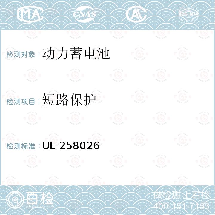 短路保护 UL 25802  6