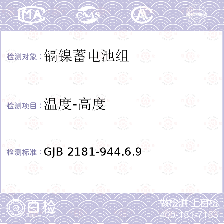 温度-高度 GJB 2181-944  .6.9