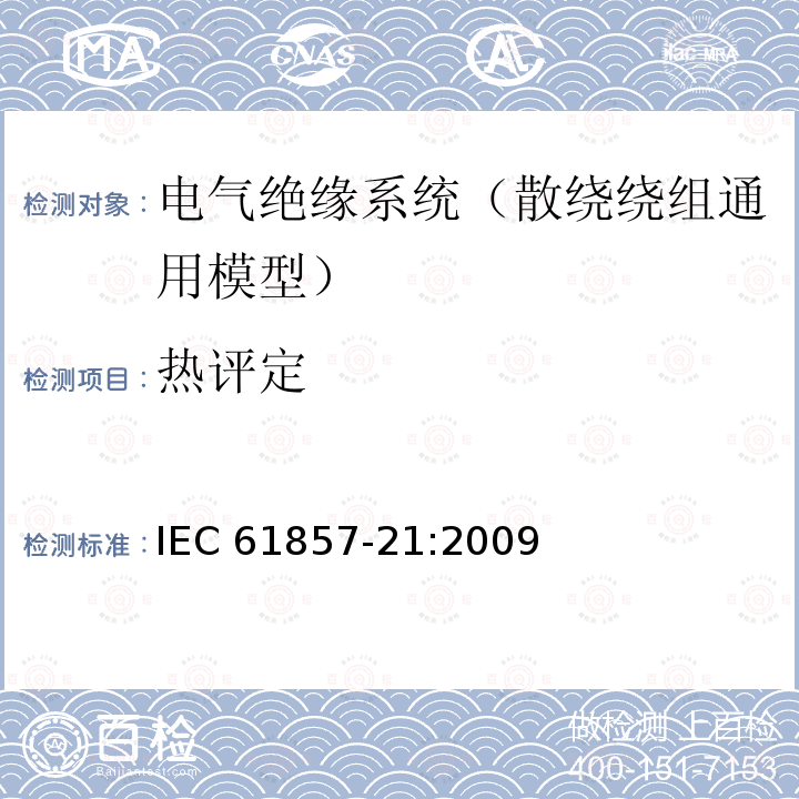 热评定 热评定 IEC 61857-21:2009