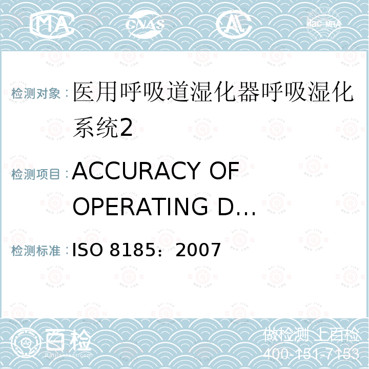 ACCURACY OF OPERATING DATA ACCURACY OF OPERATING DATA ISO 8185：2007