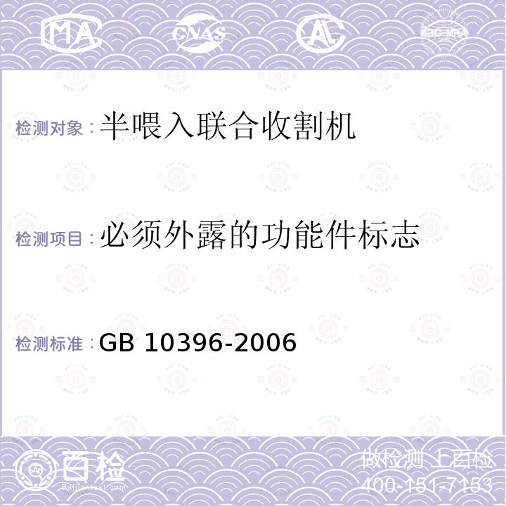 必须外露的功能件标志 必须外露的功能件标志 GB 10396-2006