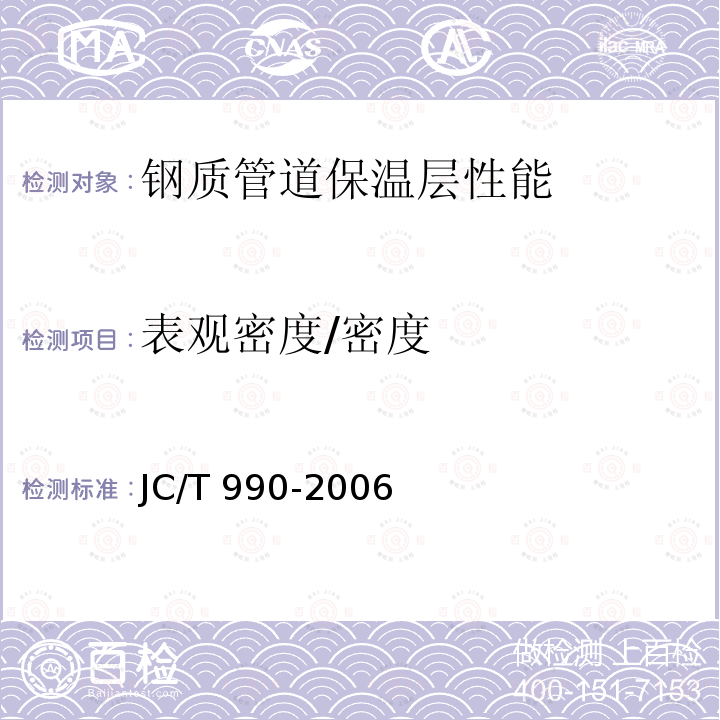 表观密度/密度 JC/T 990-2006 复合硅酸盐绝热制品