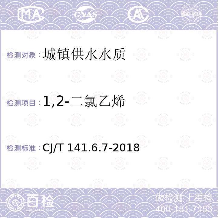 1,2-二氯乙烯 CJ/T 141.6.7-2018  