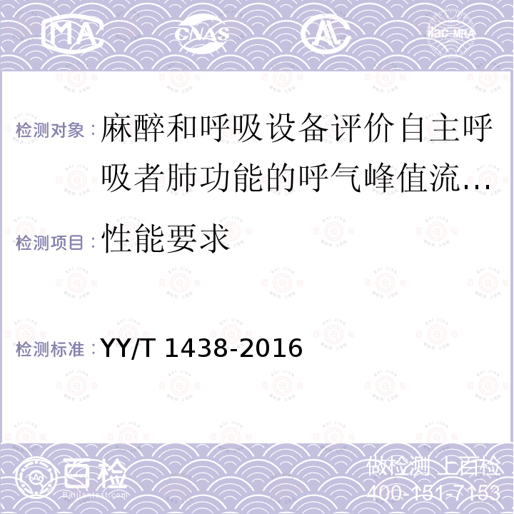 性能要求 性能要求 YY/T 1438-2016