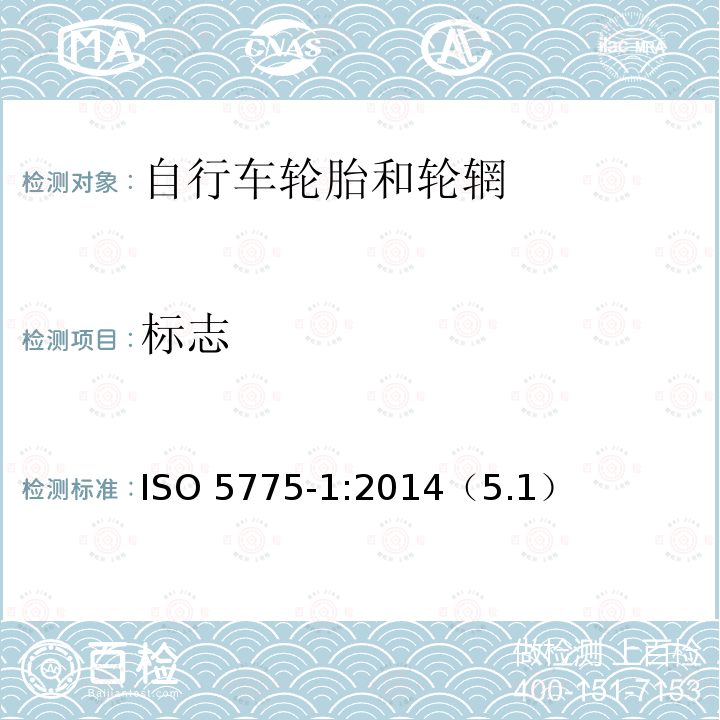 标志 标志 ISO 5775-1:2014（5.1）