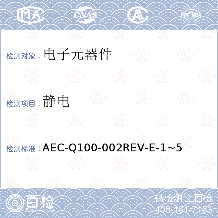 静电 AEC-Q100-002REV-E-1~5  