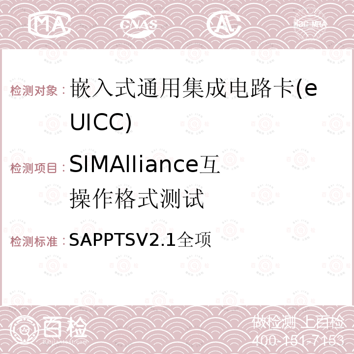 SIMAlIiance互操作格式测试 SAPPTSV2.1全项  