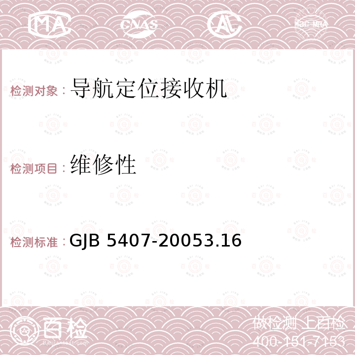 维修性 GJB 5407-20053  .16