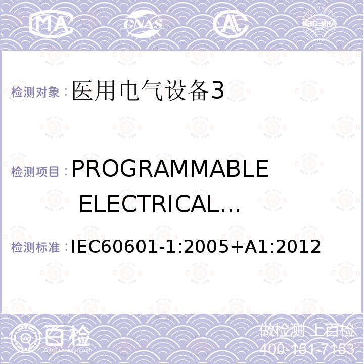 PROGRAMMABLE ELECTRICAL MEDICAL SYSTEMS (PEMS) PROGRAMMABLE ELECTRICAL MEDICAL SYSTEMS (PEMS) IEC60601-1:2005+A1:2012
