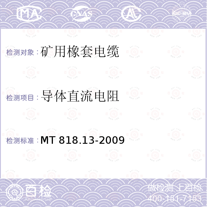 导体直流电阻 导体直流电阻 MT 818.13-2009