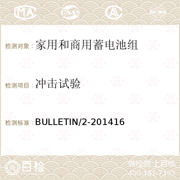 冲击试验 BULLETIN/2-2014 16 BULLETIN/2-201416