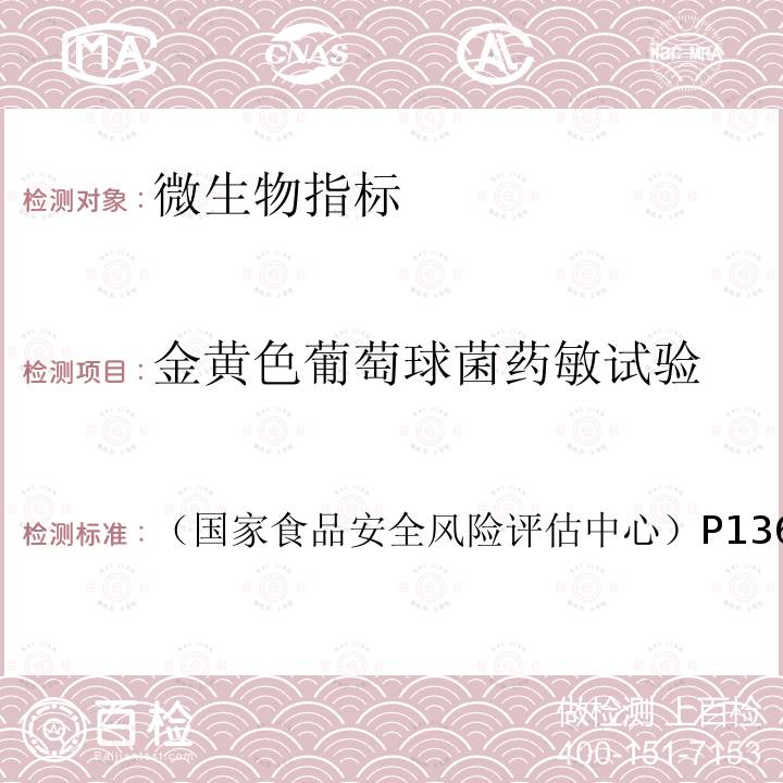 金黄色葡萄球菌药敏试验 《2021年食源性致病菌监测工作手册》 （国家食品安全风险评估中心）P136-148