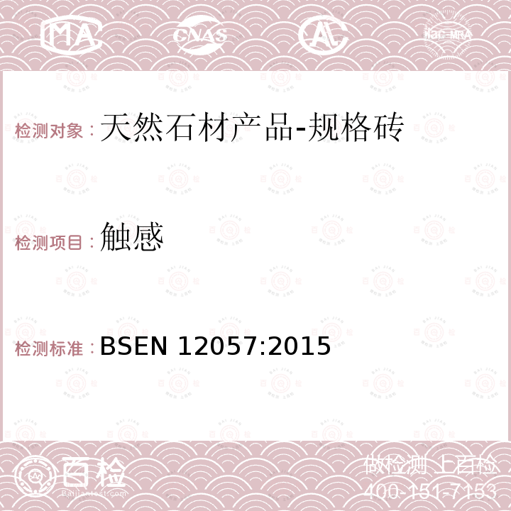 触感 天然石材产品-规格砖要求 BSEN 12057:2015