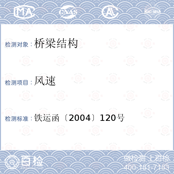 风速 《铁路桥梁检定规范》11 铁运函〔2004〕120号