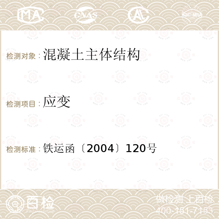 应变 《铁路桥梁检定规范》 11 铁运函〔2004〕120号