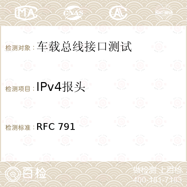 IPv4报头 互联网协议-DARPA互联网程序协议规范 RFC 791