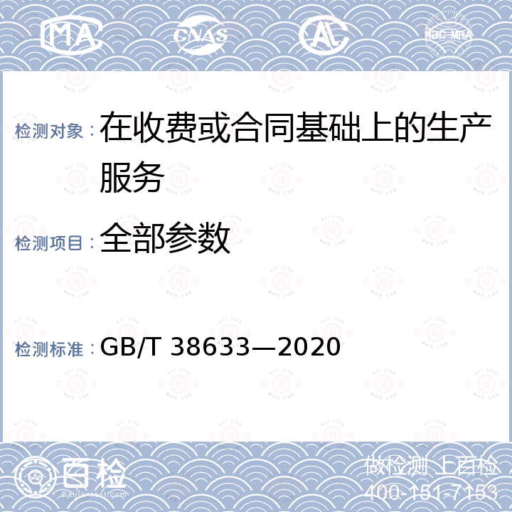 全部参数 GB/T 38633-2020 信息技术 大数据 系统运维和管理功能要求