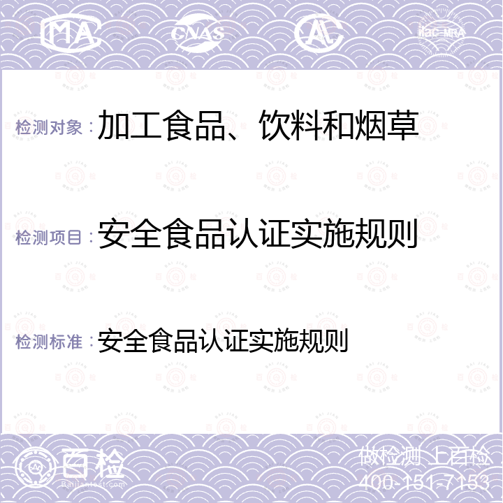 安全食品认证实施规则 安全食品认证实施规则 