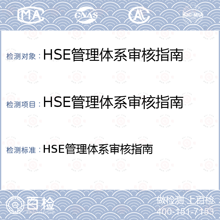 HSE管理体系审核指南 HSE管理体系审核指南